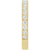 10K Gold Round Natural Diamond Channel-Set Anniversary Band – 1 1/2 CTW - Yellow Gold - view 4