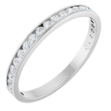 14K Gold Round Lab-Grown Diamond Channel-Set Anniversary Band – 2.25 mm Stones (1 CTW) - White Gold