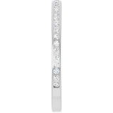 14K Gold Round Lab-Grown Diamond Channel-Set Anniversary Band – 1.5 mm Stones (1/2 CTW) - White Gold - view 4