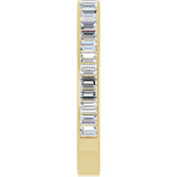10K Gold Straight Baguette Lab-Grown Diamond Channel-Set Anniversary Band – 3x2 mm Stones - Yellow Gold - view 4