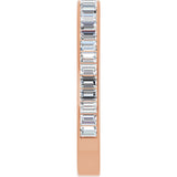 10K Gold Straight Baguette Natural Diamond Channel-Set Anniversary Band – 1 1/5–1 1/4 CTW - Rose Gold - view 4