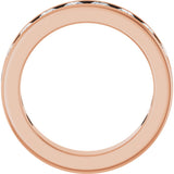 14K Gold Round Lab-Grown Diamond Channel-Set Anniversary Band – 3 mm Stones - Rose Gold - view 2