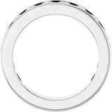 14K Gold Round Lab-Grown Diamond Channel-Set Anniversary Band – 3 mm Stones - White Gold - view 2