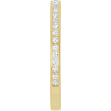 14K Gold Round Lab-Grown Diamond Channel-Set Anniversary Band – 1.5 mm Stones (1/2 CTW) - Yellow Gold - view 4
