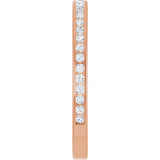 14K Gold Round Lab-Grown Diamond Channel-Set Anniversary Band – 1.5 mm Stones (1/2 CTW) - Rose Gold - view 4
