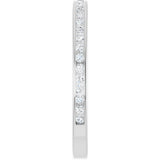 14K Gold Round Lab-Grown Diamond Channel-Set Anniversary Band – 1.5 mm Stones (1/2 CTW) - White Gold - view 4