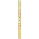 14K Gold Round Natural Diamond Channel-Set Anniversary Band – 1.7 mm Stones (3/4 CTW) - Yellow Gold - view 4