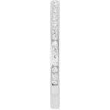 14K Gold Round Lab-Grown Diamond Channel-Set Anniversary Band – 1.7 mm Stones (3/4 CTW) - White Gold - view 4
