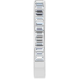 14K Gold Straight Baguette Lab-Grown Diamond Channel-Set Anniversary Band – 3x1.5 mm Stones - White Gold - view 4