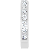14K Gold Round Natural Diamond Channel-Set Anniversary Band – 2.25 mm Stones - White Gold - view 4