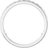 14K Gold Round Natural Diamond Channel-Set Anniversary Band – 2.25 mm Stones - White Gold - view 2