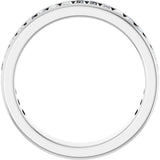 14K Gold Straight Baguette Natural Diamond Channel-Set Anniversary Band – 3x1.5 mm Stones - White Gold - view 2