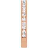 14K Gold Round Lab-Grown Diamond Channel-Set Anniversary Band – 1.7 mm Stones - Rose Gold - view 4