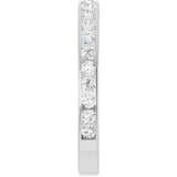 14K Gold Round Lab-Grown Diamond Channel-Set Anniversary Band – 2.25 mm Stones - White Gold - view 4
