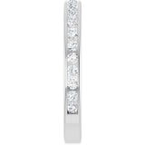14K Gold Round Lab-Grown Diamond Channel-Set Anniversary Band – 1.7 mm Stones - White Gold - view 4