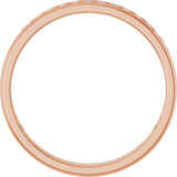 14K Gold Round Lab-Grown Diamond Channel-Set Anniversary Band – 1.7 mm Stones - Rose Gold - view 2