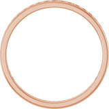14K Gold Round Natural Diamond Channel-Set Anniversary Band – 1.7 mm Stones - Rose Gold - view 2