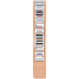 14K Gold Straight Baguette Lab-Grown Diamond Channel-Set Anniversary Band – 3x1.5 mm Stones - Rose Gold - view 4