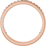 14K Gold Straight Baguette Lab-Grown Diamond Channel-Set Anniversary Band – 3x1.5 mm Stones - Rose Gold - view 2