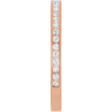 14K Gold Round Lab-Grown Diamond Channel-Set Anniversary Band – 1.7 mm Stones - Rose Gold - view 4