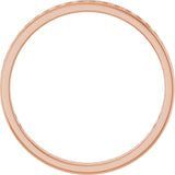 14K Gold Round Natural Diamond Channel-Set Anniversary Band – 1.7 mm Stones - Rose Gold - view 2