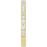 14K Gold Round Lab-Grown Diamond Channel-Set Anniversary Band – 2.25 mm Stones (1 CTW) - Yellow Gold - view 4