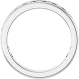 14K Gold Round Lab-Grown Diamond Channel-Set Anniversary Band – 2.25 mm Stones - White Gold - view 2