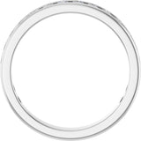 14K Gold Round Natural Diamond Channel-Set Anniversary Band – 2.25 mm Stones - White Gold - view 2