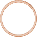 14K Gold Round Natural Diamond Channel-Set Anniversary Band – 1.7 mm Stones - Rose Gold - view 2