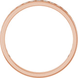 14K Gold Round Natural Diamond Channel-Set Anniversary Band – 2.5 mm Stones (1 1/2 CTW) - Rose Gold - view 2