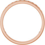14K Gold Round Lab-Grown Diamond Channel-Set Anniversary Band – 2.25 mm Stones - Rose Gold - view 2