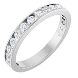 10K Gold Round Natural Diamond Channel-Set Anniversary Band – 1 3/4 CTW - White Gold