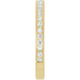 14K Gold Round Natural Diamond Channel-Set Anniversary Band – 1.5 mm Stones - Yellow Gold - view 4