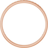 14K Gold Round Natural Diamond Channel-Set Anniversary Band – 1.7 mm Stones - Rose Gold - view 2