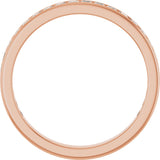 14K Gold Square Natural Diamond Channel-Set Anniversary Band – 1.75x1.75 mm Stones - Rose Gold - view 2