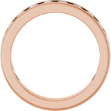 14K Gold Round Lab-Grown Diamond Channel-Set Anniversary Band – 3 mm Stones - Rose Gold - view 2