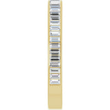 14K Gold Straight Baguette Lab-Grown Diamond Channel-Set Anniversary Band – 3x1.5 mm Stones (1 3/8–1 1/2 CTW) - Yellow Gold - view 4