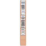 14K Gold Straight Baguette Natural Diamond Channel-Set Anniversary Band – 3x1.5 mm Stones (1 3/8–1 1/2 CTW) - Rose Gold - view 4