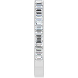 14K Gold Straight Baguette Lab-Grown Diamond Channel-Set Anniversary Band – 3x1.5 mm Stones (1 3/8–1 1/2 CTW) - White Gold - view 4