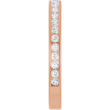 14K Gold Round Lab-Grown Diamond Channel-Set Anniversary Band – 1.7 mm Stones - Rose Gold - view 4