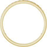 14K Gold Round Natural Diamond Channel-Set Anniversary Band – 2.25 mm Stones (1 CTW) - Yellow Gold - view 2