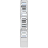 14K Gold Straight Baguette Lab-Grown Diamond Channel-Set Anniversary Band – 3x1.5 mm Stones - White Gold - view 4