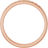 14K Gold Round Natural Diamond Channel-Set Anniversary Band – 1.5 mm Stones - Rose Gold - view 2