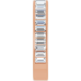 14K Gold Straight Baguette Natural Diamond Channel-Set Anniversary Band – 3x1.5 mm Stones - Rose Gold - view 4