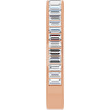 14K Gold Straight Baguette Natural Diamond Channel-Set Anniversary Band – 3x1.5 mm Stones - Rose Gold - view 4