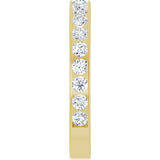 10K Gold Round Lab-Grown Diamond Channel-Set Anniversary Band – 3 mm Stones - Yellow Gold - view 4