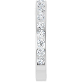 10K Gold Round Natural Diamond Channel-Set Anniversary Band – 1 7/8–2 CTW - White Gold - view 4