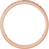 14K Gold Straight Baguette Lab-Grown Diamond Channel-Set Anniversary Band – 3x2 mm Stones - Rose Gold - view 2