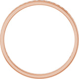 14K Gold Round Natural Diamond Channel-Set Anniversary Band – 1.7 mm Stones - Rose Gold - view 2