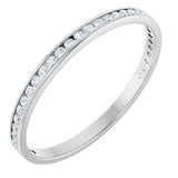 14K Gold Round Lab-Grown Diamond Channel-Set Anniversary Band – 1.7 mm Stones (3/4 CTW) - White Gold